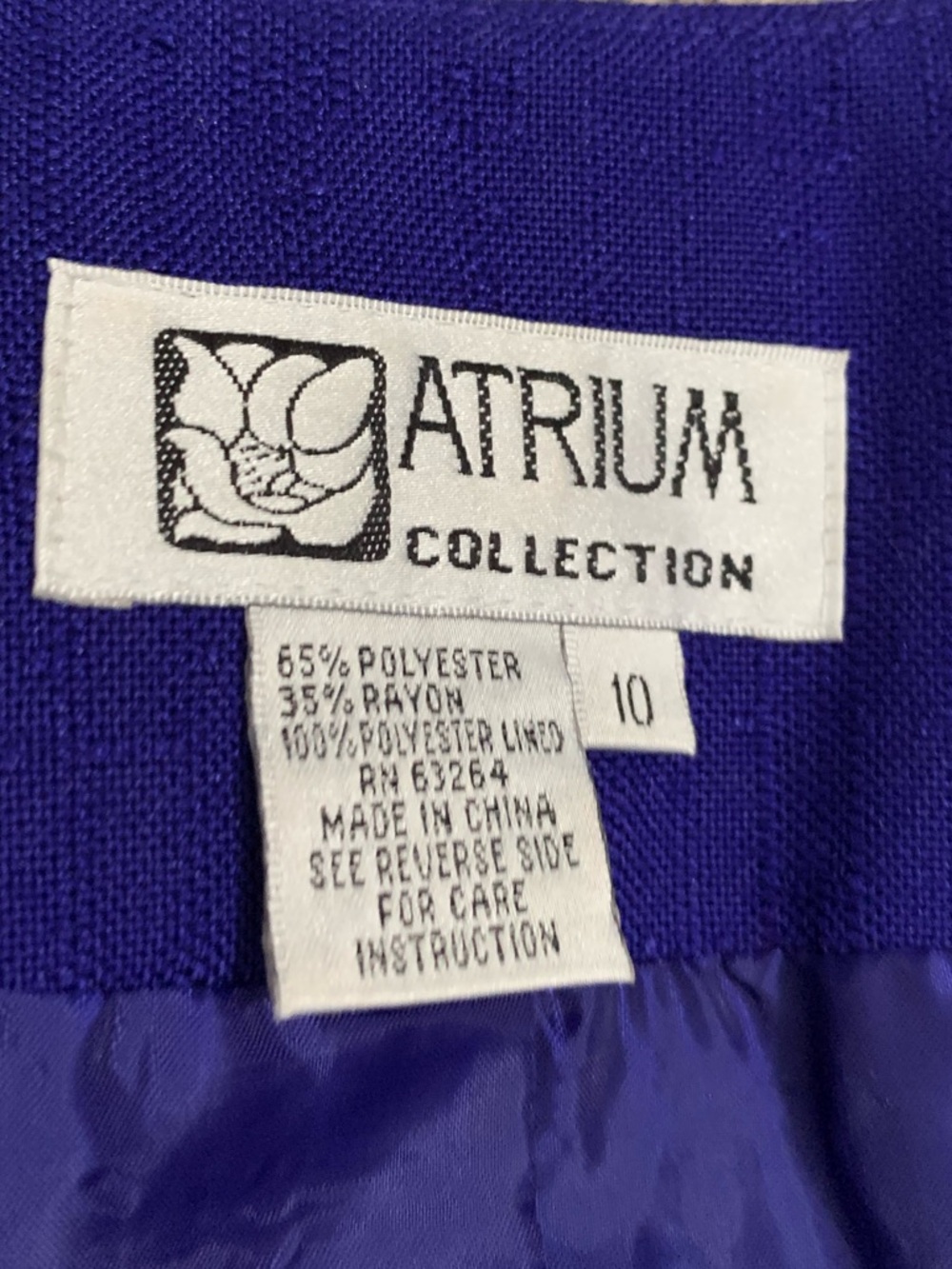 Vintage Atrium Collection Two-Piece Suit Skirt Set Blue 10 - Picture 3 of 7